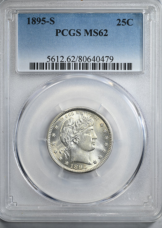 1895-S Barber Quarter 25C PCGS MS62