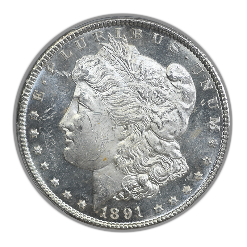 1891-CC Morgan Dollar $1 PCGS MS62PL - Prooflike