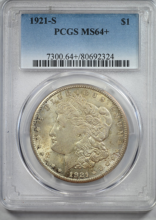 1921-S Morgan Dollar $1 PCGS MS64+