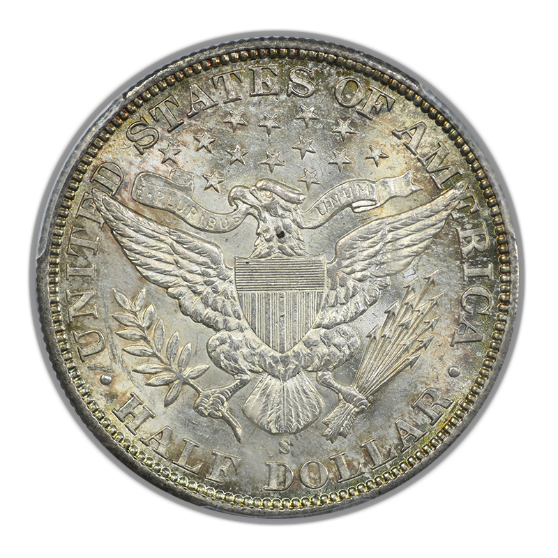 1894-S Barber Half Dollar 50C PCGS MS62 Reverse