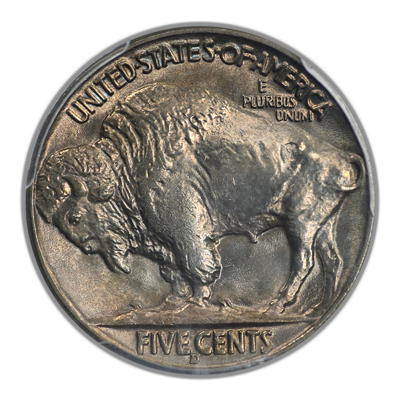 1938-D Buffalo Nickel 5C PCGS MS66 - TONED!