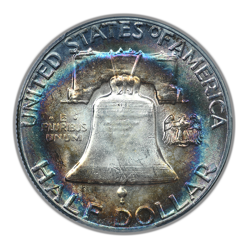 1959 Franklin Half Dollar 50C PCGS MS64 - TONED!