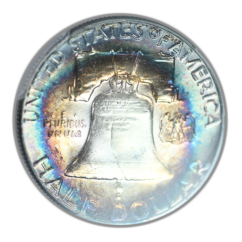 1959 Franklin Half Dollar 50C PCGS MS64 - TONED!