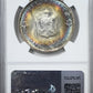 1947-S Philippines 1 Peso NGC MS65* Star - Douglas MacArthur - RAINBOW TONED!