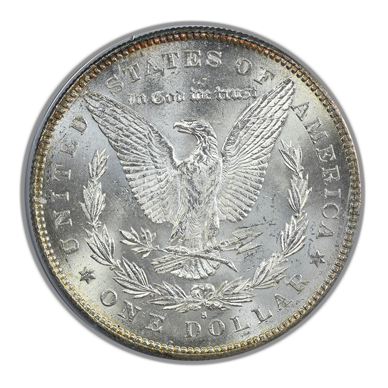 1879-S Morgan Dollar $1 PCGS Rattler MS62 - Reverse of 1878