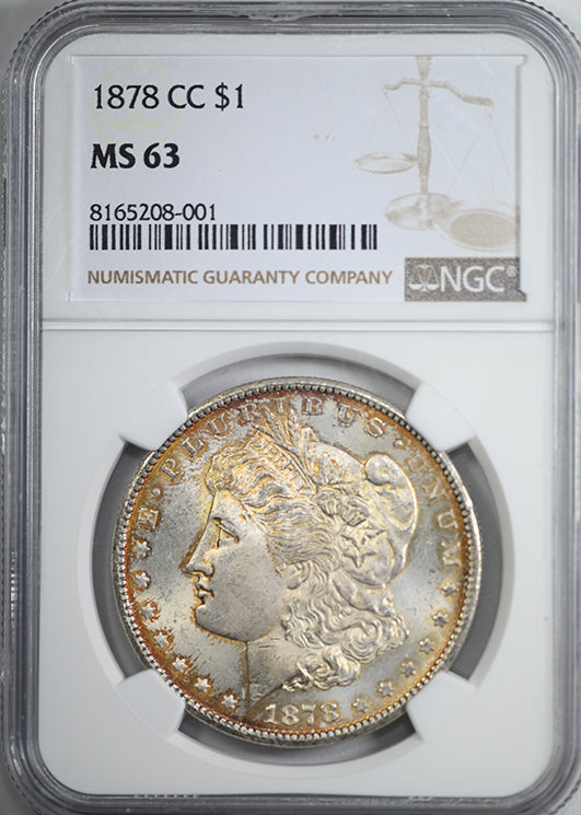 1878-CC Morgan Dollar $1 NGC MS63 - TONED!