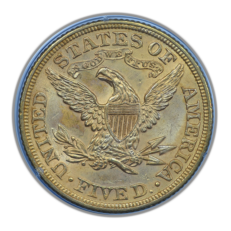 1899 Liberty Head Gold Half Eagle $5 PCGS Rattler MS61 - NICE COLOR!