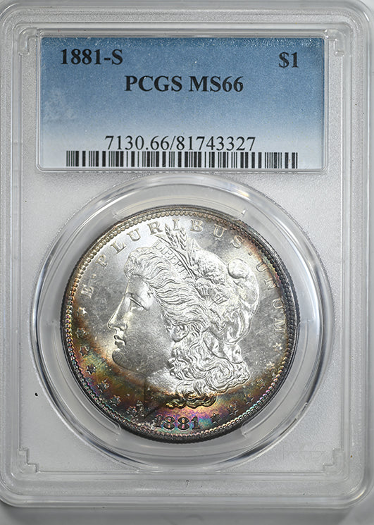 1881-S Morgan Dollar $1 PCGS MS66 - TONED!