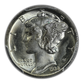 1938-D Mercury Dime 10C PCGS MS67FB CAC - Full Bands Obverse