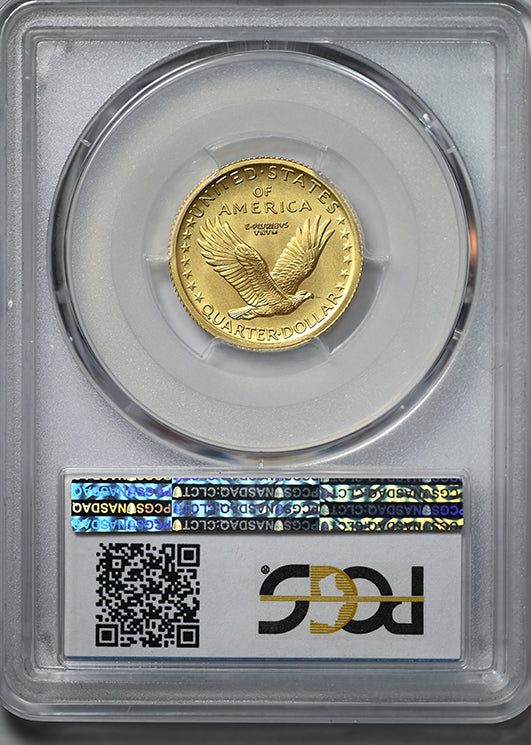 2016-W Centennial Gold Standing Liberty Quarter 25C 1/4OZ PCGS SP70 - 100th Anniversary