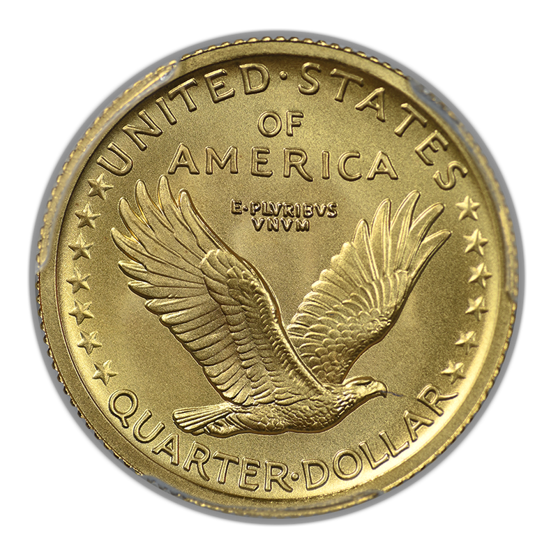 2016-W Centennial Gold Standing Liberty Quarter 25C 1/4OZ PCGS SP70 - 100th Anniversary