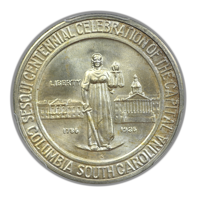 1936-S Columbia Classic Commemorative Half Dollar 50C PCGS MS66