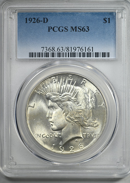 1926-D Peace Dollar $1 PCGS MS63