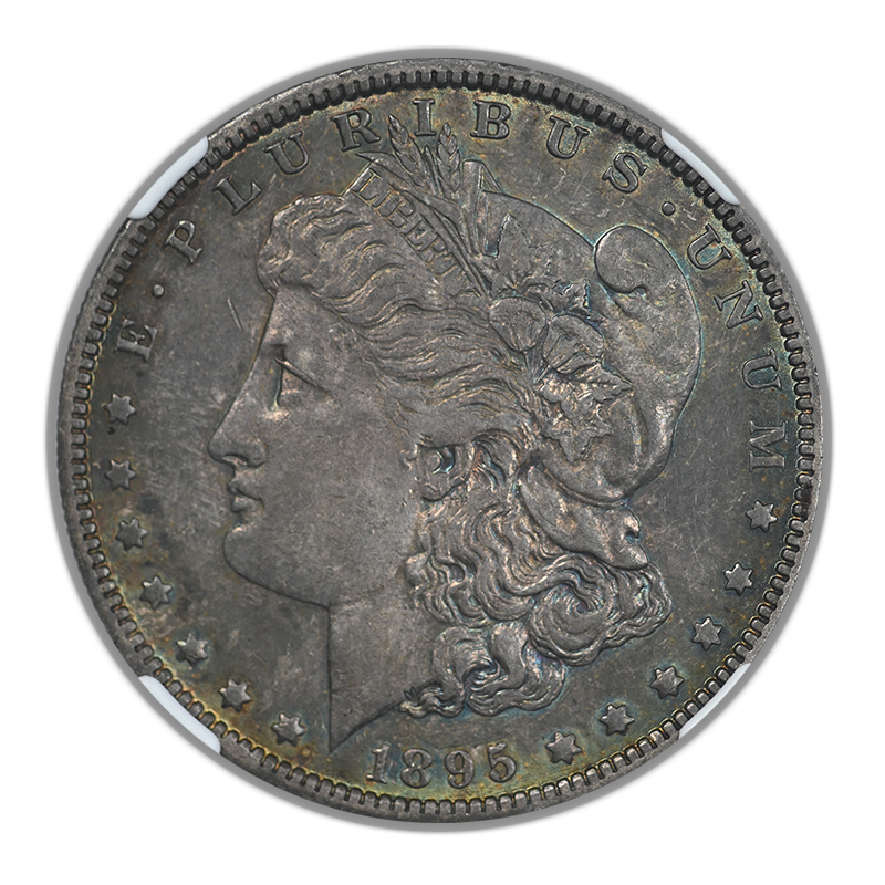 1895-O Morgan Dollar $1 NGC AU53 - TONED!