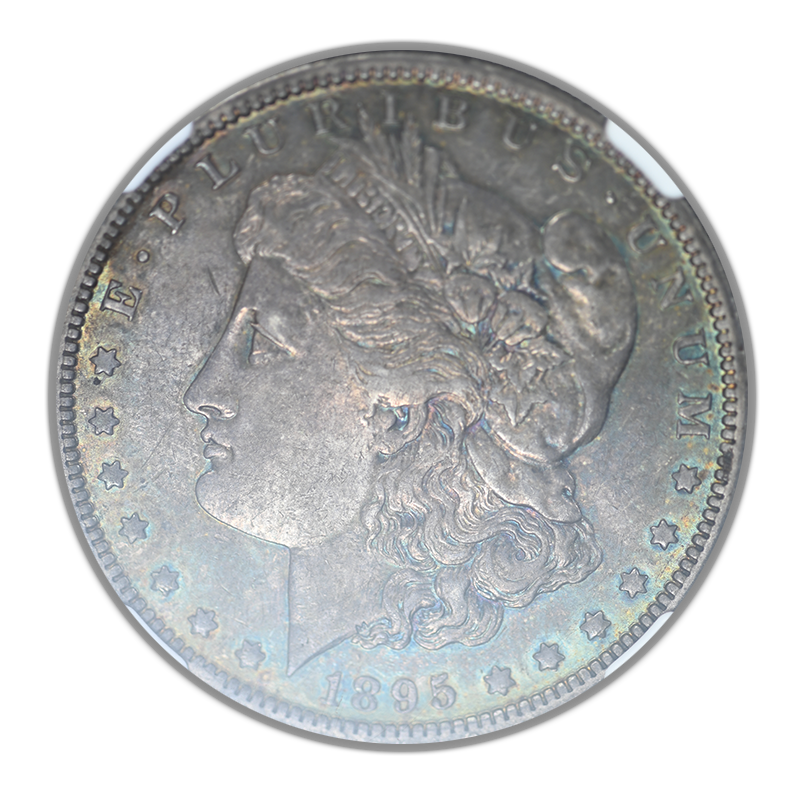 1895-O Morgan Dollar $1 NGC AU53 - TONED!