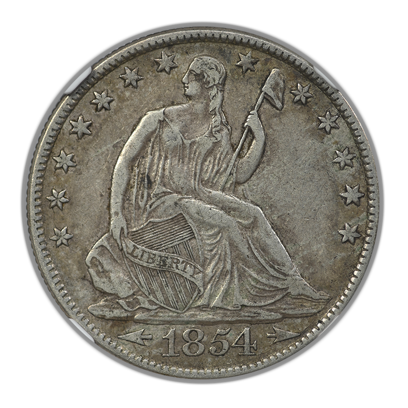 1854-O Liberty Seated Half Dollar 50C NGC XF45 - Arrows