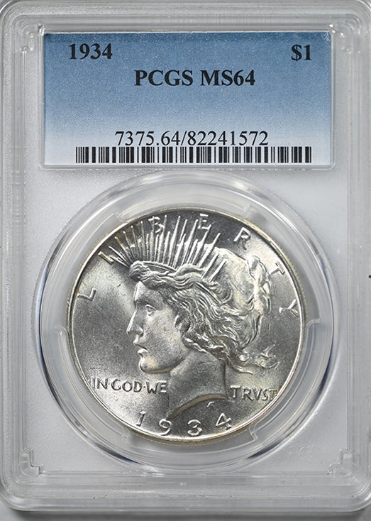 1934 Peace Dollar $1 PCGS MS64