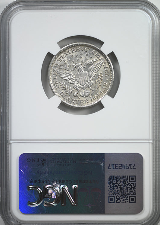 1893-O Barber Quarter 25C NGC AU58