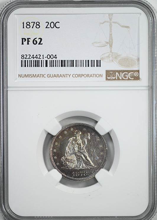 1878 Proof Twenty Cent Piece 20C NGC PF62