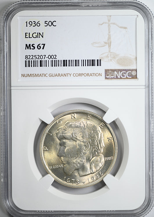 1936 Elgin Commemorative Half Dollar 50C NGC MS67