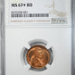 1909 VDB Lincoln Wheat Cent 1C NGC MS67+RD