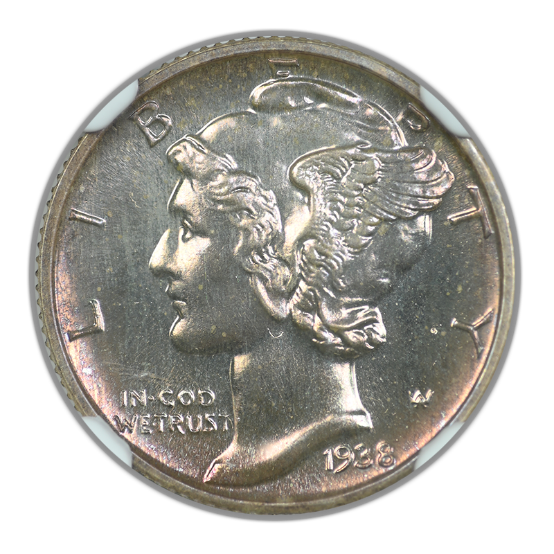 1938 Proof Mercury Dime 10C NGC PF67