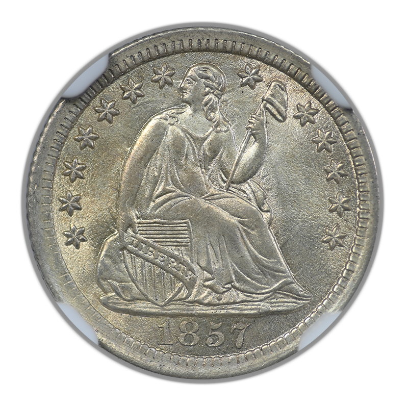 1857 Liberty Seated Half Dime H10C NGC MS67