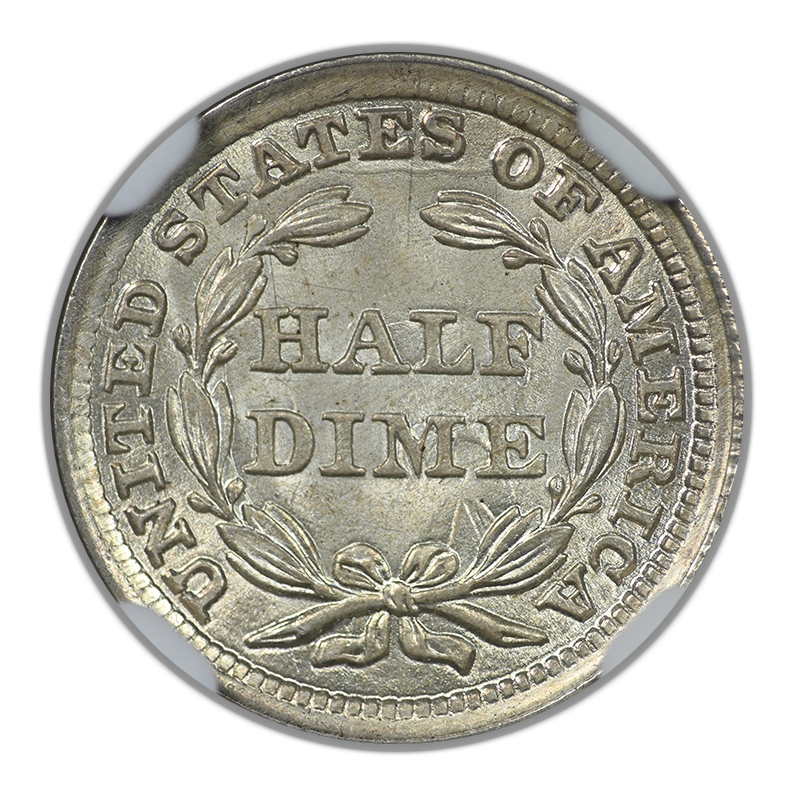 1857 Liberty Seated Half Dime H10C NGC MS67