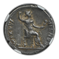 AD 14-37 Roman Empire Tiberius AR Denarius Lugdunum NGC Ancients VF - TONED!