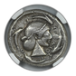 c.480-475 BC Sicily, Syracuse AR Tetradrachm Arethusa & Dolphins NGC Ancients VF