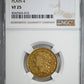 1834 Classic Head Gold Half Eagle $5 NGC VF25 - Plain 4