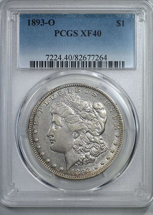 1893-O Morgan Dollar $1 PCGS XF40 Obverse Slab