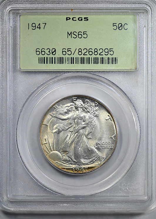 1947 Walking Liberty Half Dollar 50C PCGS MS65 OGH