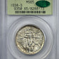 1938-S Oregon Trail Classic Commemorative Half Dollar 50C PCGS MS65 CAC OGH Obverse Slab