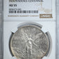 1921 Mo Mexico Silver Dos Pesos S2P NGC AU55 - Independence Centennial