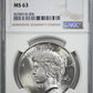 1926 Peace Dollar $1 NGC MS63