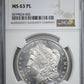 1883-CC Morgan Dollar $1 NGC MS63PL - Prooflike