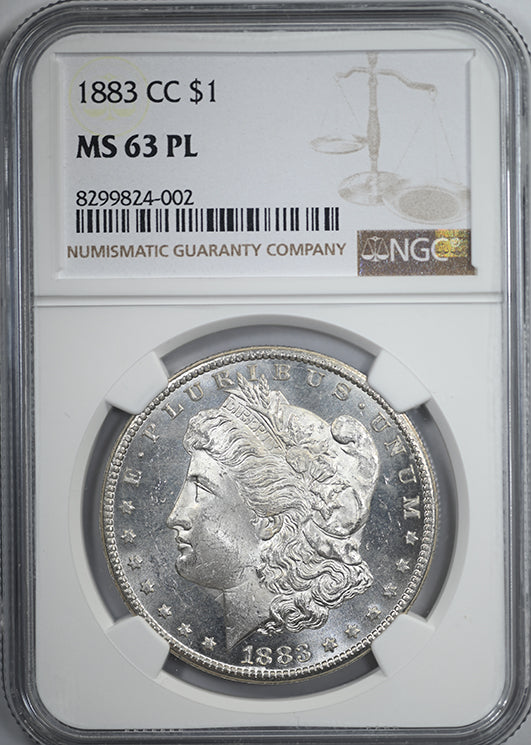 1883-CC Morgan Dollar $1 NGC MS63PL - Prooflike