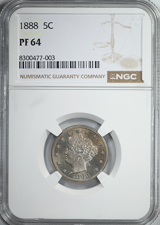 1888 Proof Liberty V-Nickel 5C NGC PF64