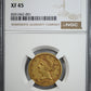 1840 Liberty Head Gold Half Eagle $5 NGC XF45