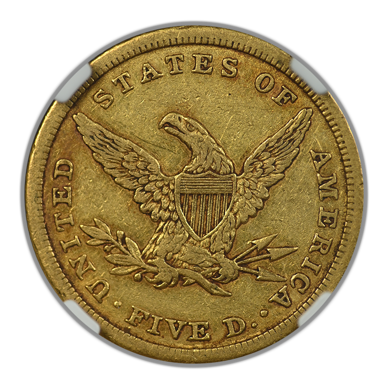 1840 Liberty Head Gold Half Eagle $5 NGC XF45