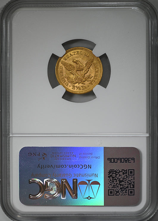 1856 Liberty Head Gold Quarter Eagle $2.50 NGC MS63