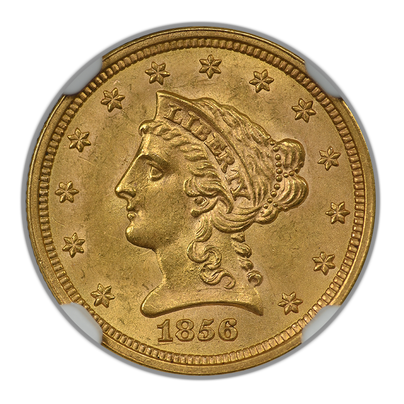 1856 Liberty Head Gold Quarter Eagle $2.50 NGC MS63
