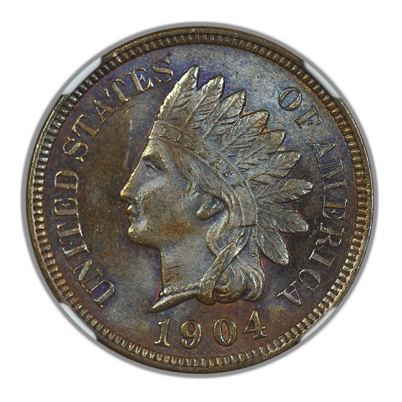 1904 Indian Head Cent 1C NGC MS63BN - TONED!