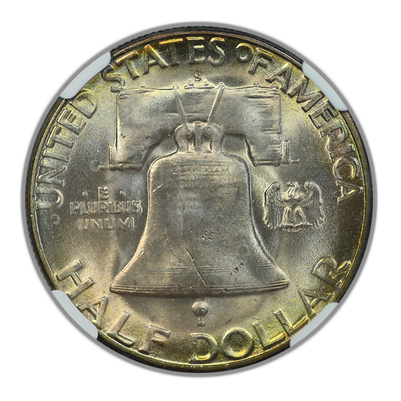 1951-S Franklin Half Dollar 50C NGC MS66 - TONED!