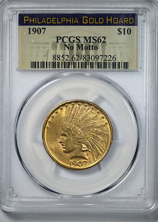 1907 Indian Head Gold Eagle $10 PCGS MS62 - No Motto