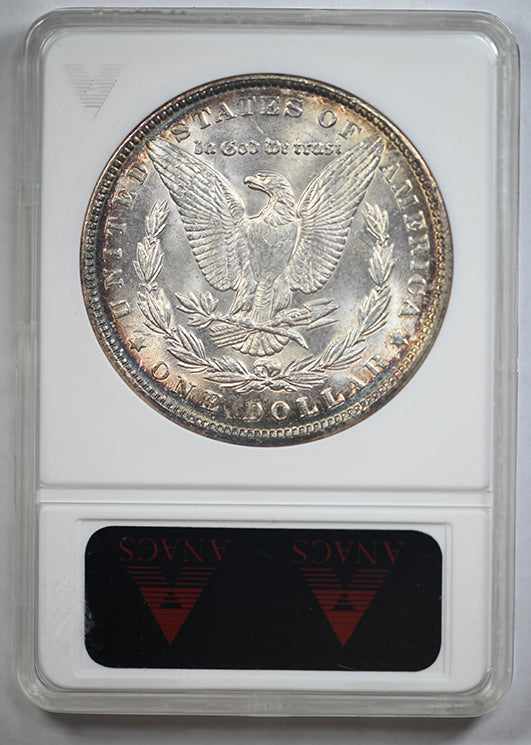 1890 Morgan Dollar $1 ANACS Soapbox MS63
