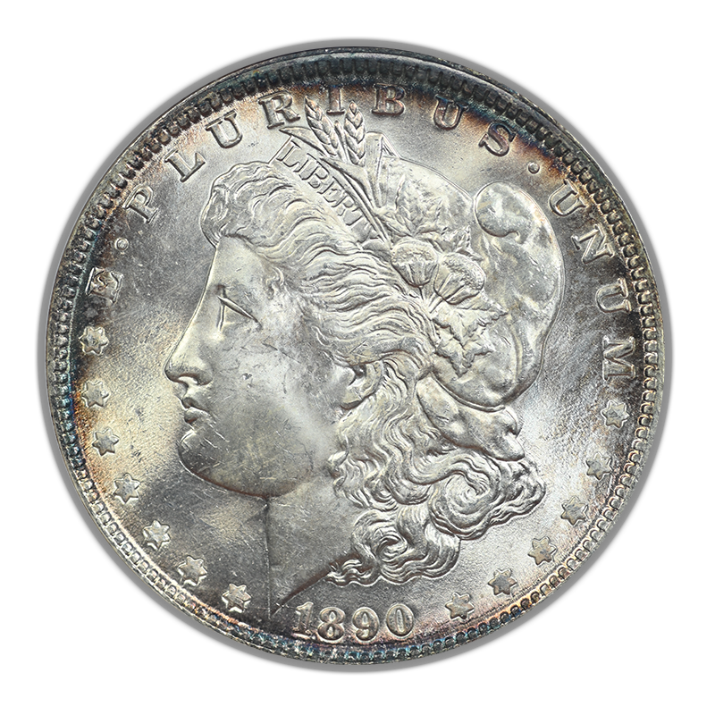 1890 Morgan Dollar $1 ANACS Soapbox MS63