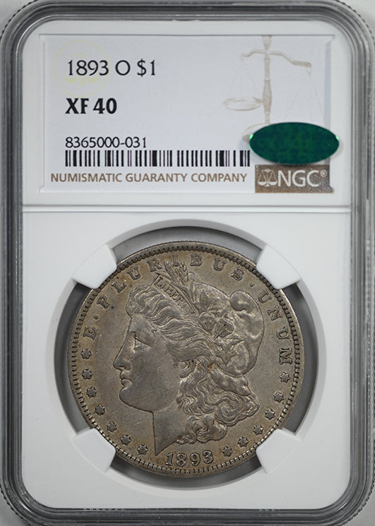 1893-O Morgan Dollar $1 NGC XF40 CAC