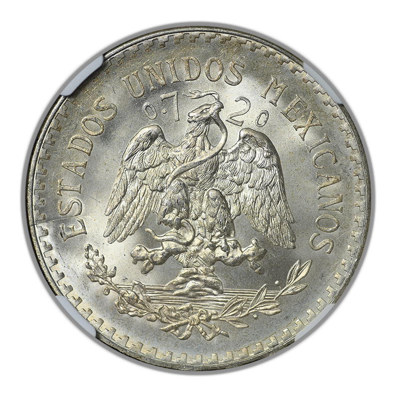 1943 M Mexico Silver Peso NGC MS67